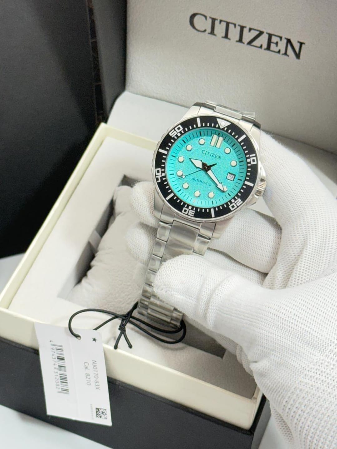 Citizen. Tiffany Blue Dial Automatic Diver Watch for Men
