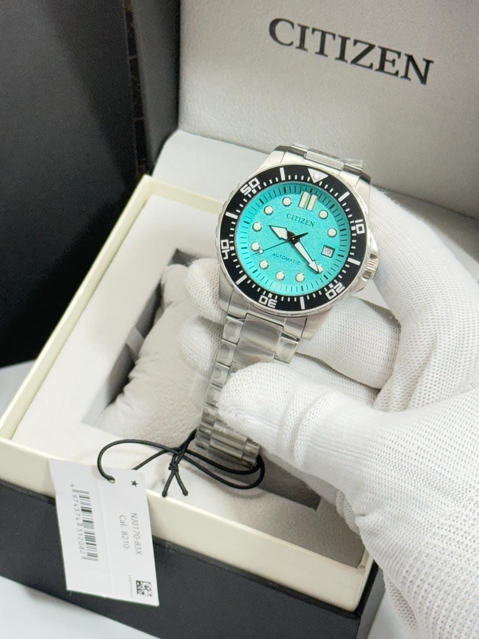 Citizen. Tiffany Blue Dial Automatic Diver Watch for Men