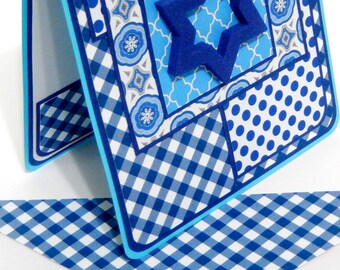 Hanukkah Card with Matching Embellished Envelope [TOP FOLD]