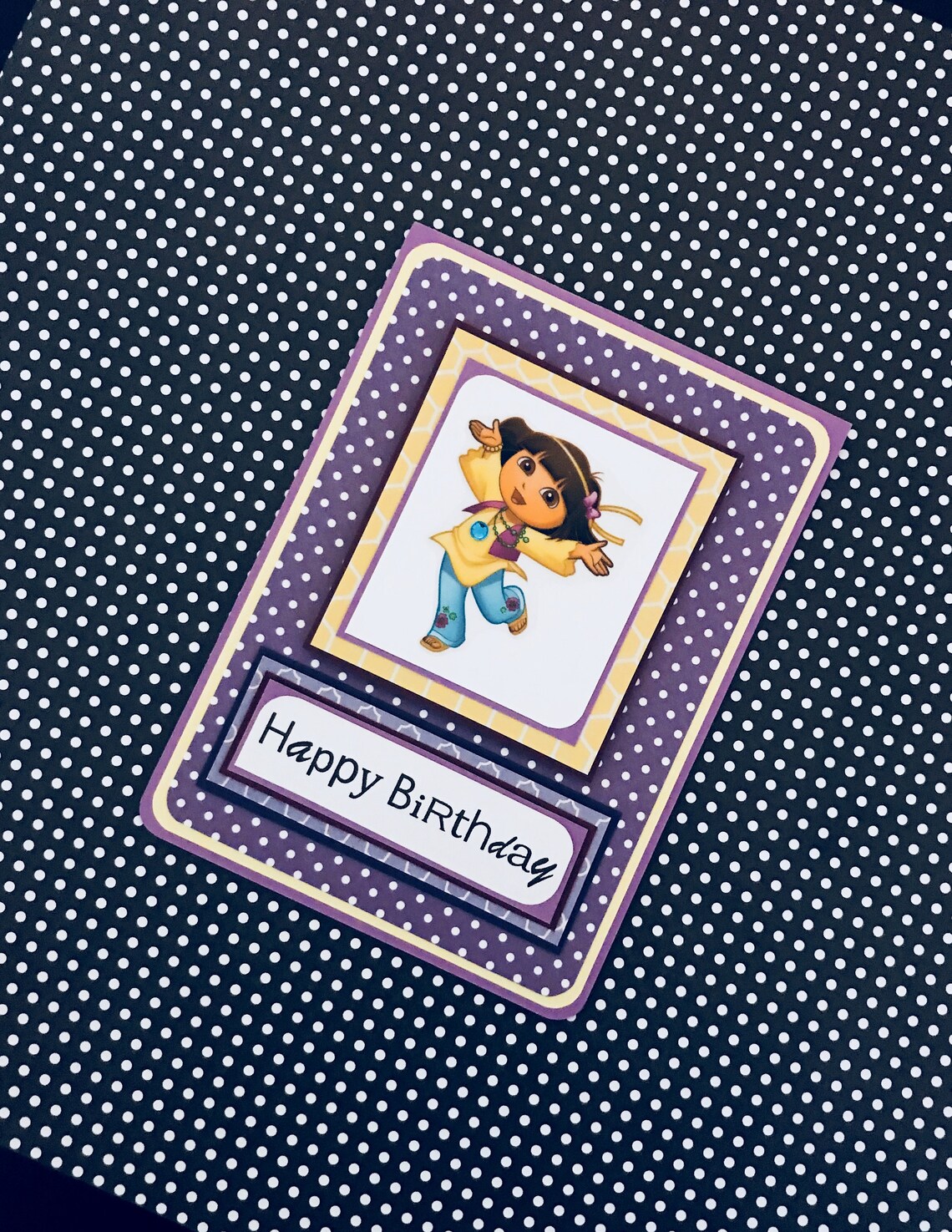 Dora Inspired Birthday Card With Matching Embellished Envelope - Etsy