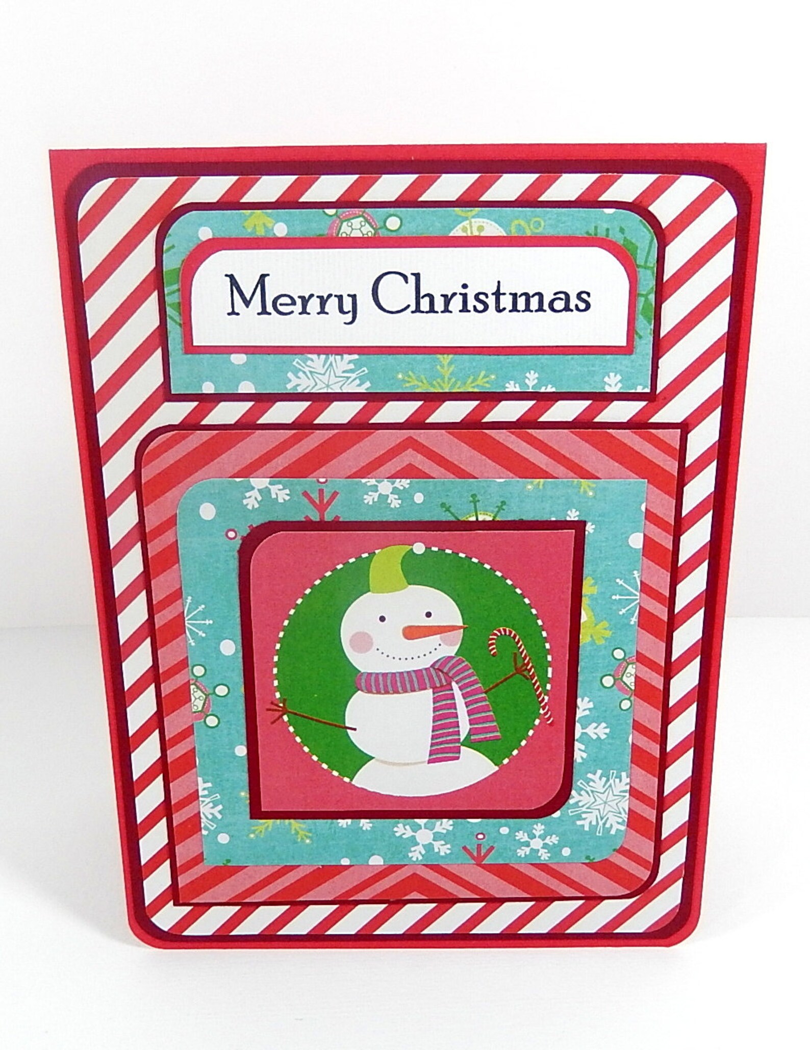 Carte de Noel de cannes de sucrerie avec l'enveloppe | Etsy