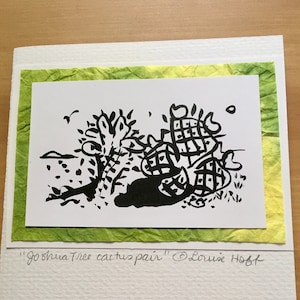 Joshua Tree Desert cactus paire carte de voeux #277