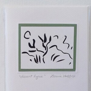 Joshua Tree Desert lyrische handgemaakte kaart #283