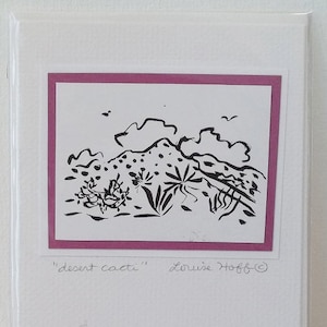 Joshua Tree Desert polka wenskaart leeg interieur #267