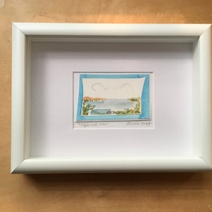 5 x 7 IKEA frame white with my original watercolor matted - gift packaging available