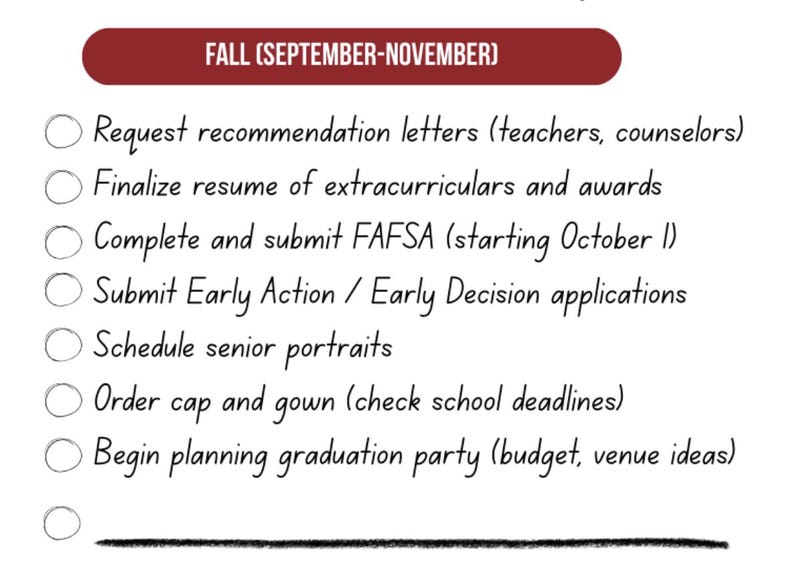 Finalizing November Graduation Checklist 2026 | Senior Year Planner | Digital Download ...