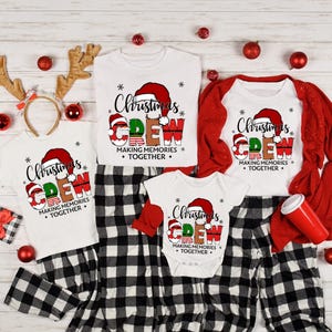 T-shirt de Noël 2025 : Noël en famille, hauts de Noël en famille, chemise festive pour les fêtes, t-shirt fête de Noël