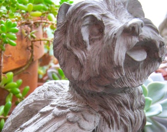 Westie Angel Statue, Concrete West Highland Terrier, Cement Garden Dog Memorial, Garden Statues, Pet Memorial, Headstone, Concrete Dog Art