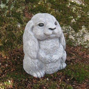 Rabbit Statue, Garden Rabbit, Cement Rabbits, Chubby Bunny Rabbit Garden Statue, Concrete Rabbit Statues, Rabbit Figure, Stone Rabbit,