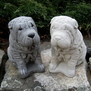 shar pei dog statue