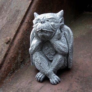 Gargoyle Statue, Stone Gargoyle, Concrete Garden Decor, Outdoor Gargoyle, Concrete Statues, Cement Statues, Gargoyles, Grotesque, Talisman. image 1