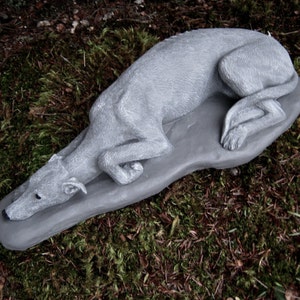 Greyhound Statue, Concrete Whippet, Greyhound Dog Statues And Figures For Your Home And Garden, Pet Memorial Remembrance Head Stones