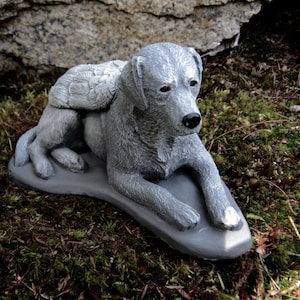 Labrador Statue, Lab, Labrador Retriever Angel Statue,  Concrete Lab Statue, Labrador Angel Dog, Labrador Memorial Marker, Pet Lab Headstone