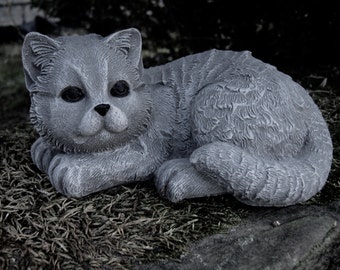 Cat Statue Black Concrete Cats Sleeping Cat Statues Cement | Etsy Cat Statue Black Concrete Cats Sleeping Cat Statues Cement | Etsy