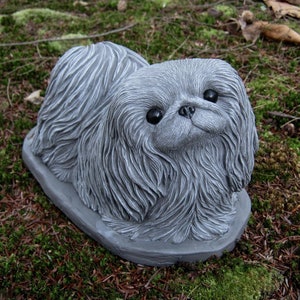 Pekingese Dog Statue, Pekingese Concrete Statues, Pet Memorial, Garden Statue, Pet Headstone, Pekingese Figure, Stone Dogs, Cement Statue