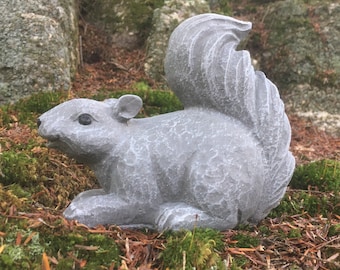 Squirrel Statue, Concrete Squirrels, Concrete Squirrel Figure, Cement Garden Decor, Garden Statues, Concrete Statues, Cement Statues, Stone