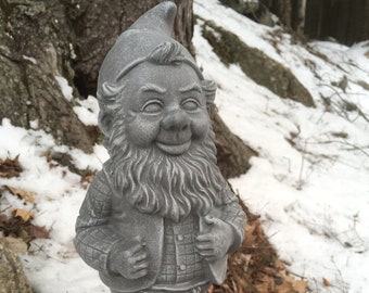 Gnome Named Gneil, Painted Concrete Garden Gnomes