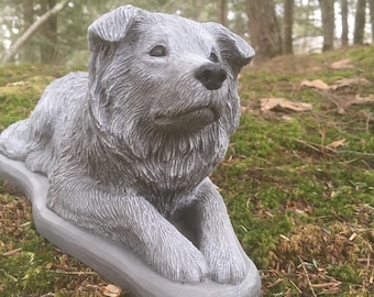 outdoor corgi statue