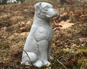 Boxer dog Concrete statues  Statues of boxer dogs Boxer dog statue Pet memorial marker Cement boxer figure Cast stone Home and garden