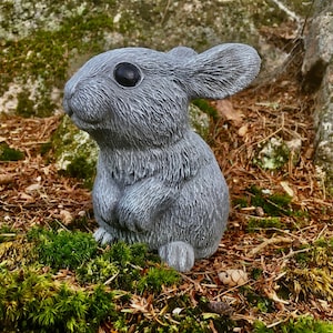 Rabbit Statue, Bunny Rabbits, Concrete Rabbit Figure, Garden Decor, Garden Rabbit, Stone Rabbit, Cement Pet Memorial, Garden Statues,
