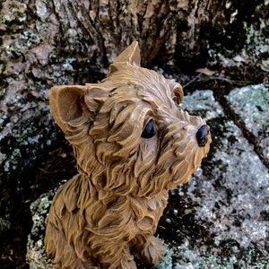 Yorkshire Terrier Concrete Statues, Garden Decor, Cement Yorkshire Terrier Garden Statue, Yorkie Memorial Sculpture, Terriers, Yorkie Statue