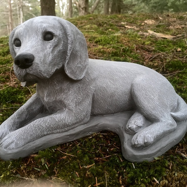 Beagle Statue, Concrete Dog Statues, Garden Decor, Pet Memorial, Garden Statues, Cement Statues, Stone Beagles, Pet Dog Monument, Maine Made