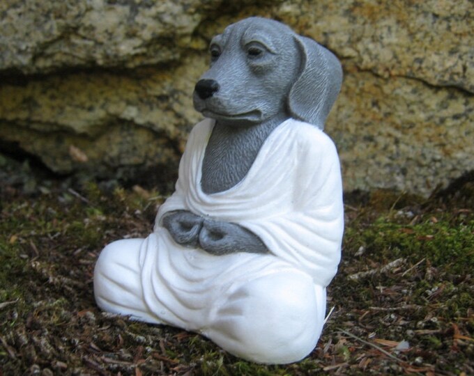 Meditating Dog, Buddha, Dog Buddhas, Meditating Animal, Zen Like Statue, Pet Memorial, Concrete