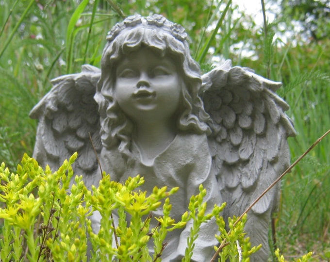 Angel Statue Angel Girl Concrete Garden Statue Concrete Etsy
