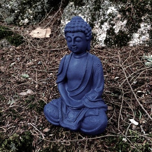 Statue de bouddha, bouddha de guérison, statue de jardin de bouddhas en béton, décor de jardin zen, bouddha décor à la maison, cour art, décor de yoga
