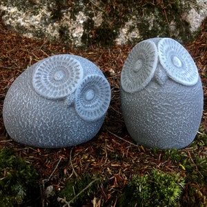 Owl Statues, Wide Eyed Owls, Concrete Owls, Owl Figures, Home And Garden Decor, Cement Statuettes, Cast Stone Birds, Concrete Bird, Yard Art