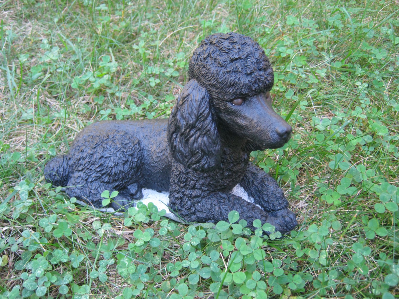 Poodle Statue Black Poodle White Poodle Cement Garden Etsy Canada