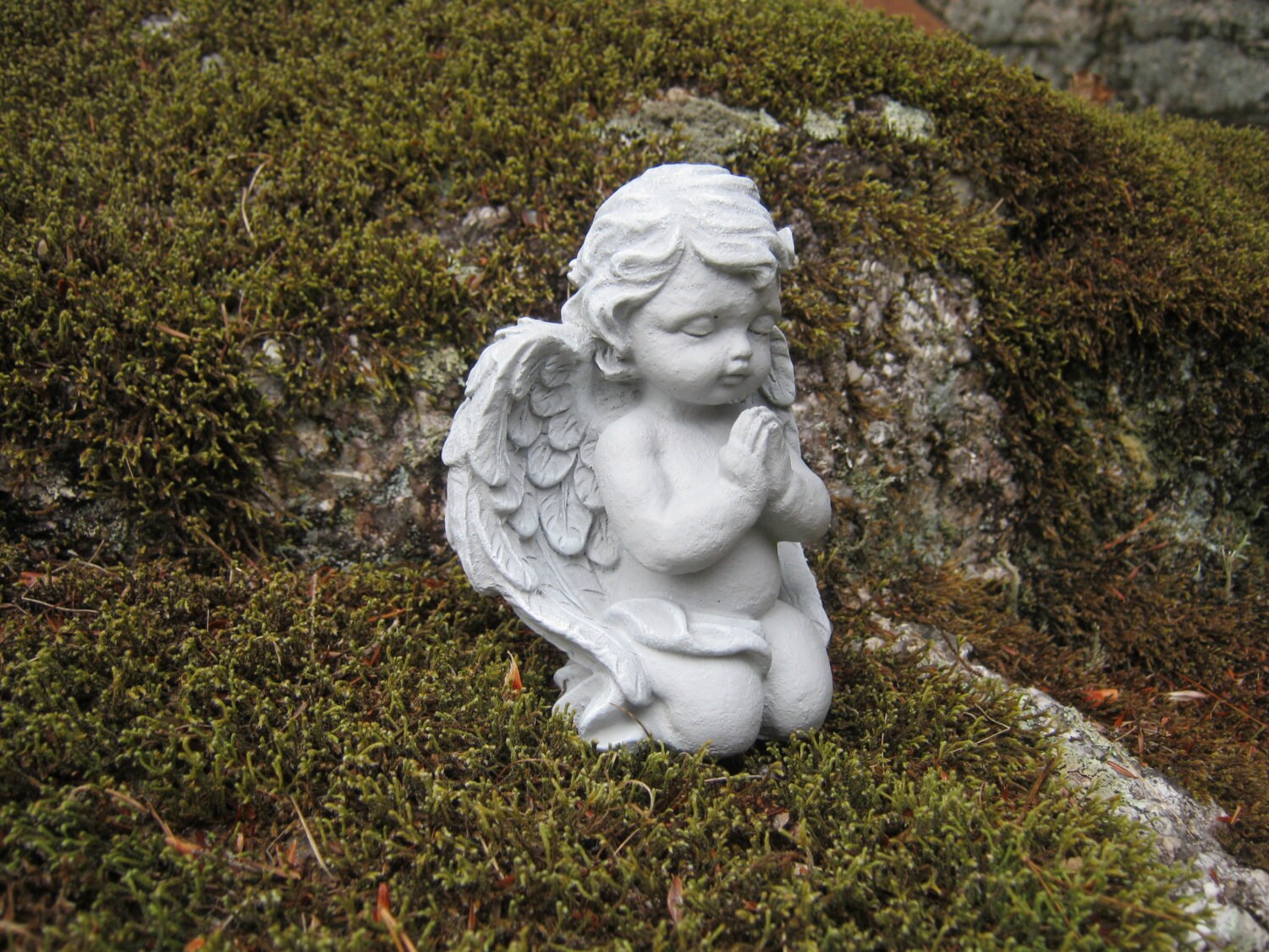Angel Statue Praying Angel Cherub Praying Concrete Angels Etsy