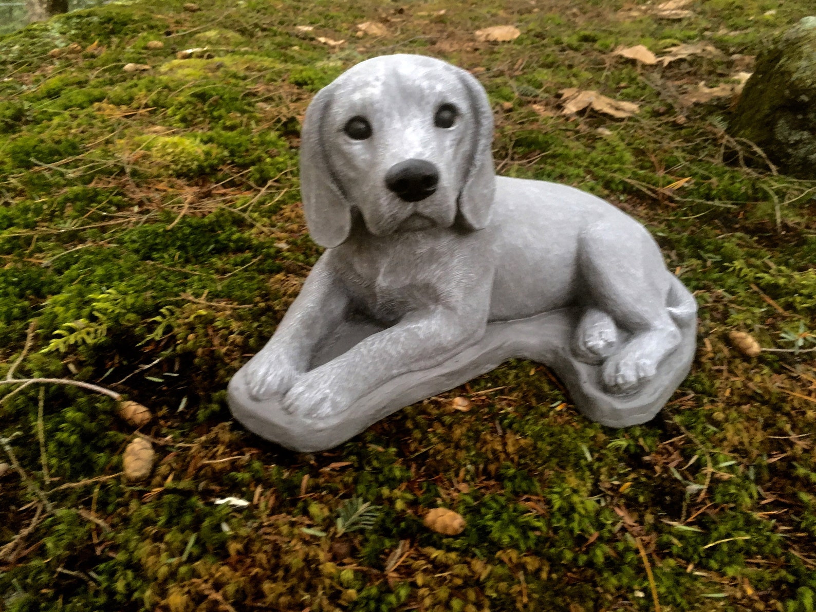 Beagle Statue Concrete Dog Statues Garden Decor Pet Etsy