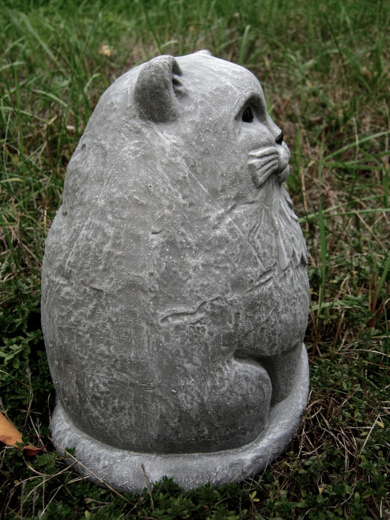 Cat Statue Large Concrete Garden Cats Cement Cat Figure Etsy