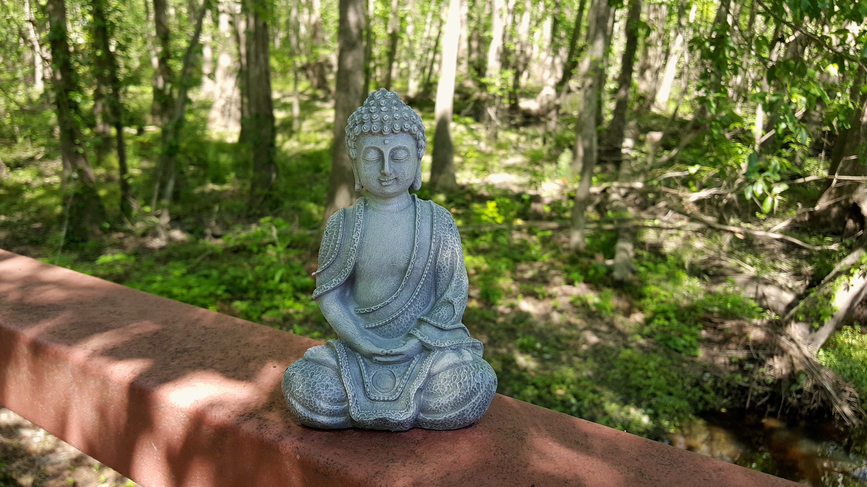 Buddha Statue Concrete Buddha Garden Statue Zen Garden Etsy