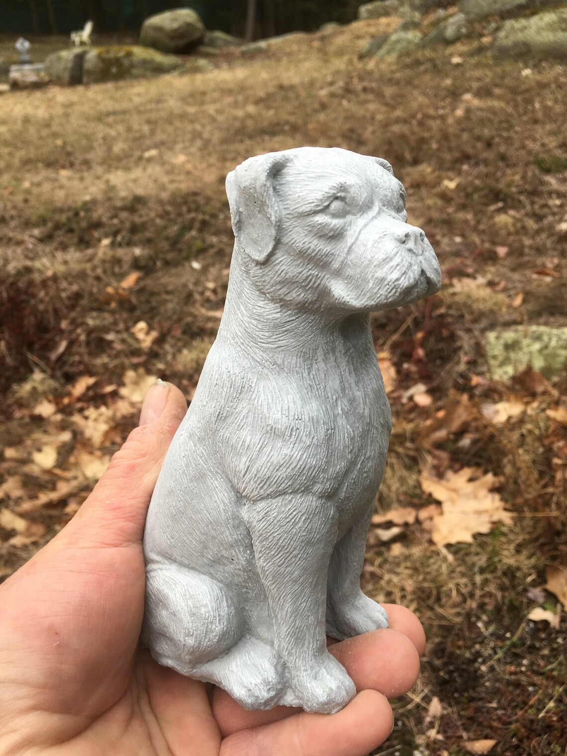 Boxer Dog Concrete Statues Statues of Boxer Dogs Boxer Dog Etsy