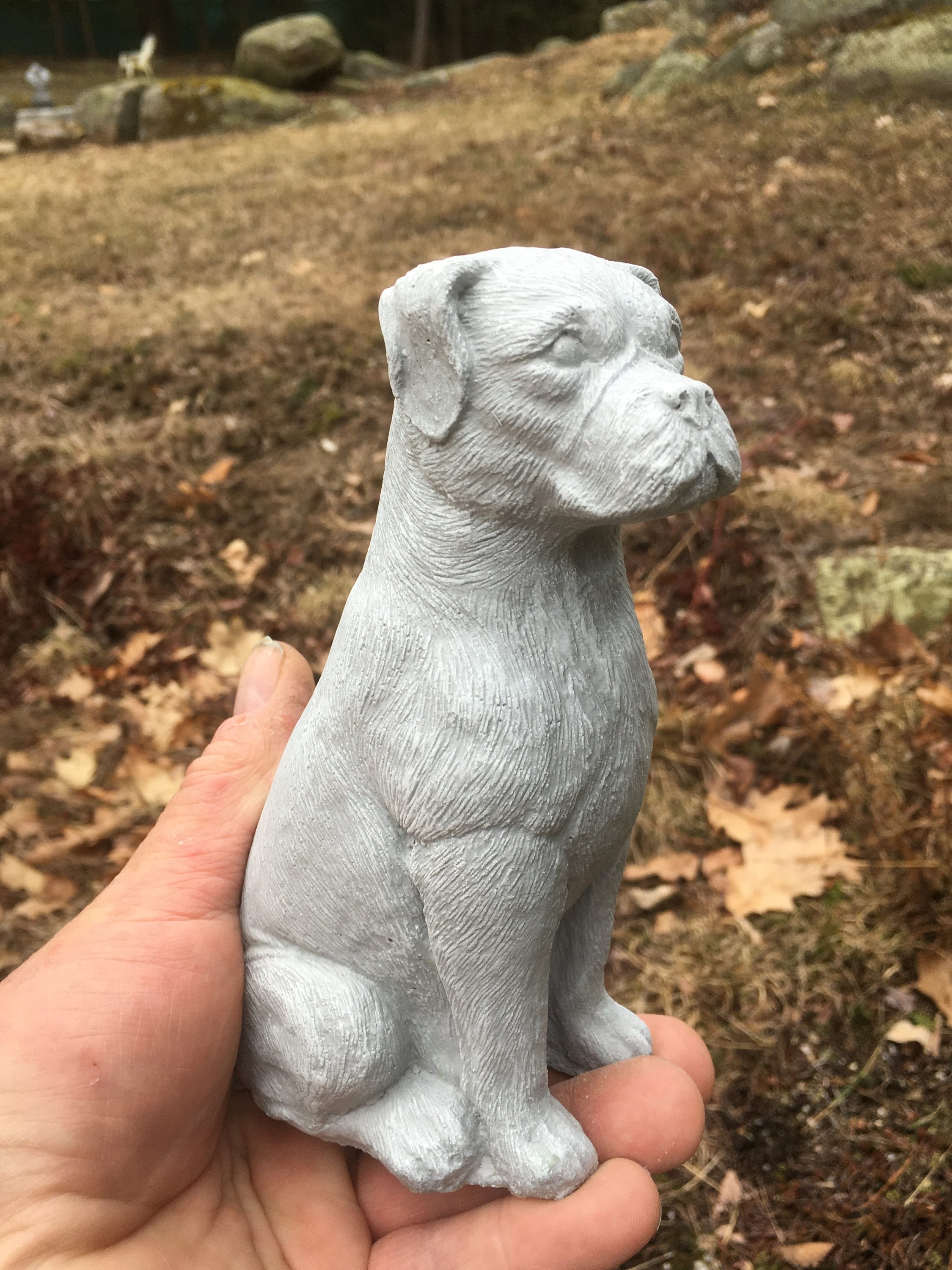 Boxer Dog Concrete Statues Statues of Boxer Dogs Boxer Dog Etsy UK