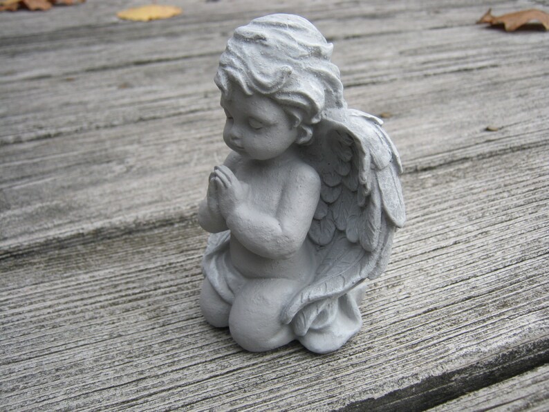Angel Statue Praying Angel Cherub Praying Concrete Angels Etsy