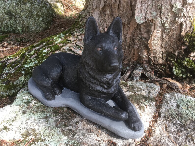 German Shepherd Statue Concrete Dog Statues Cement Statue Etsy