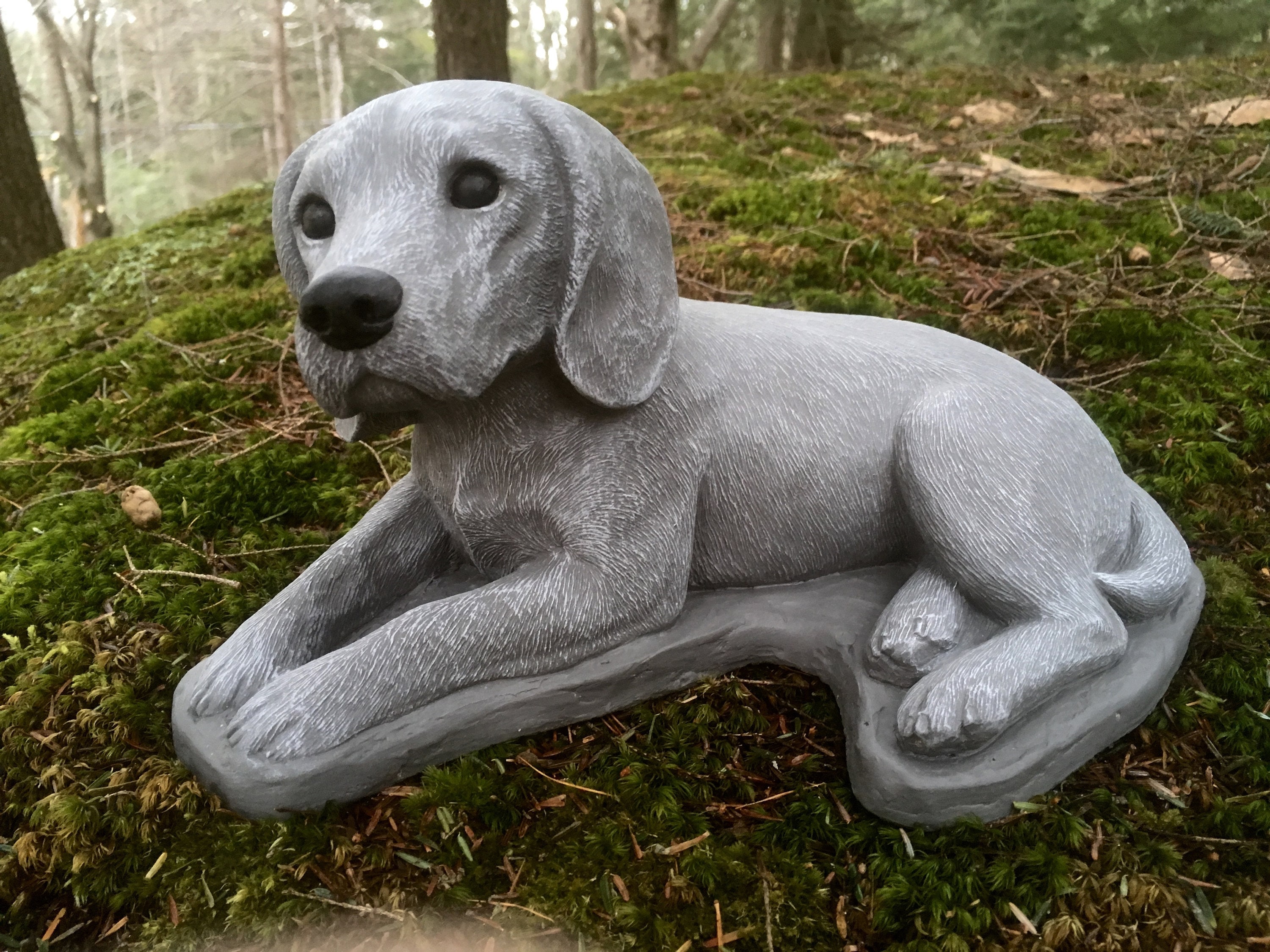 Beagle Statue Concrete Dog Statues Garden Decor Pet Etsy