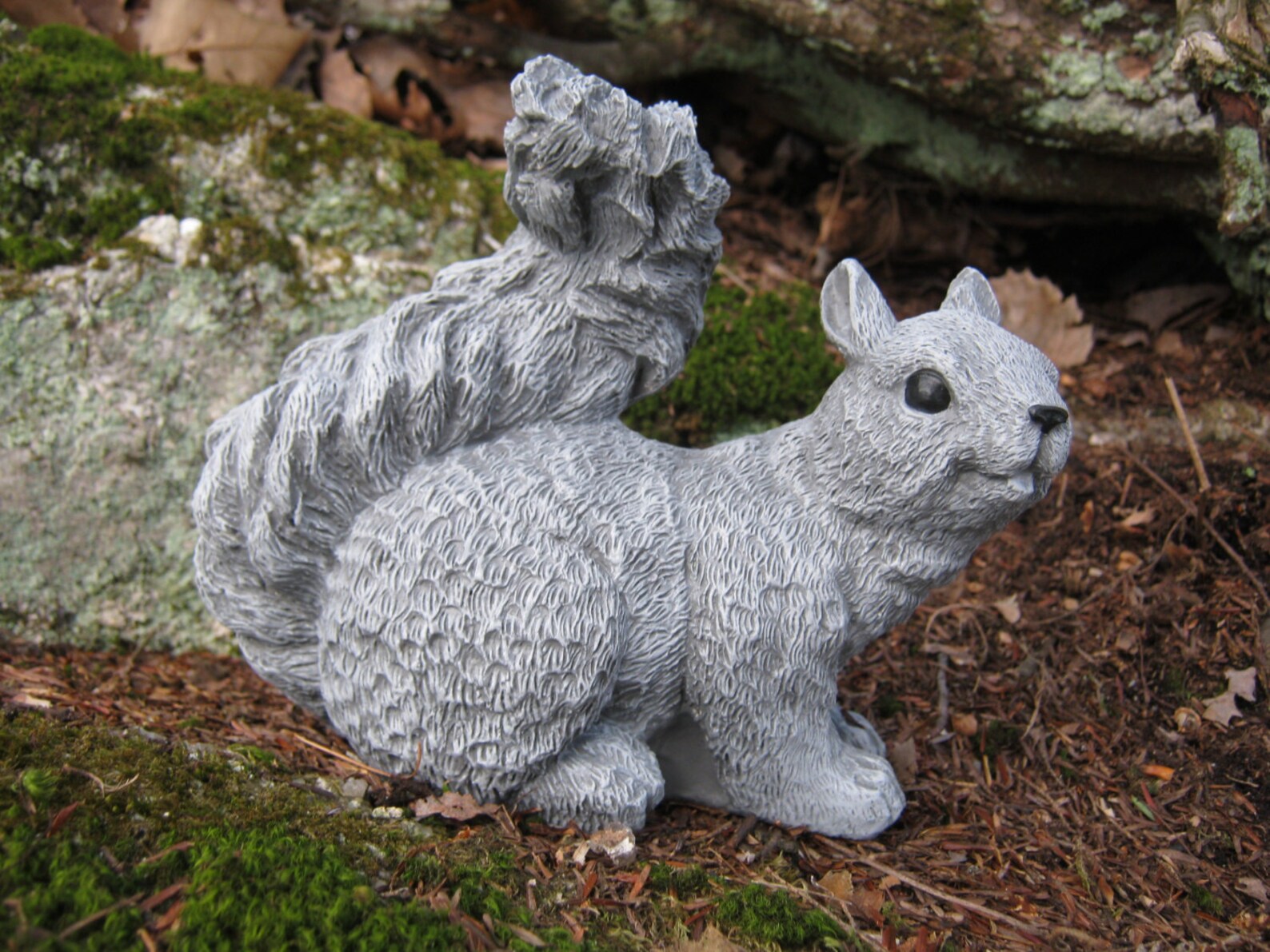 Squirrel Statue Concrete Squirrel Figure Squirrel Garden Etsy