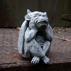 Gargoyle Statue, Stone Gargoyle, Concrete Garden Decor, Outdoor Gargoyle, Concrete Statues, Cement Statues, Gargoyles, Grotesque, Talisman. image 3