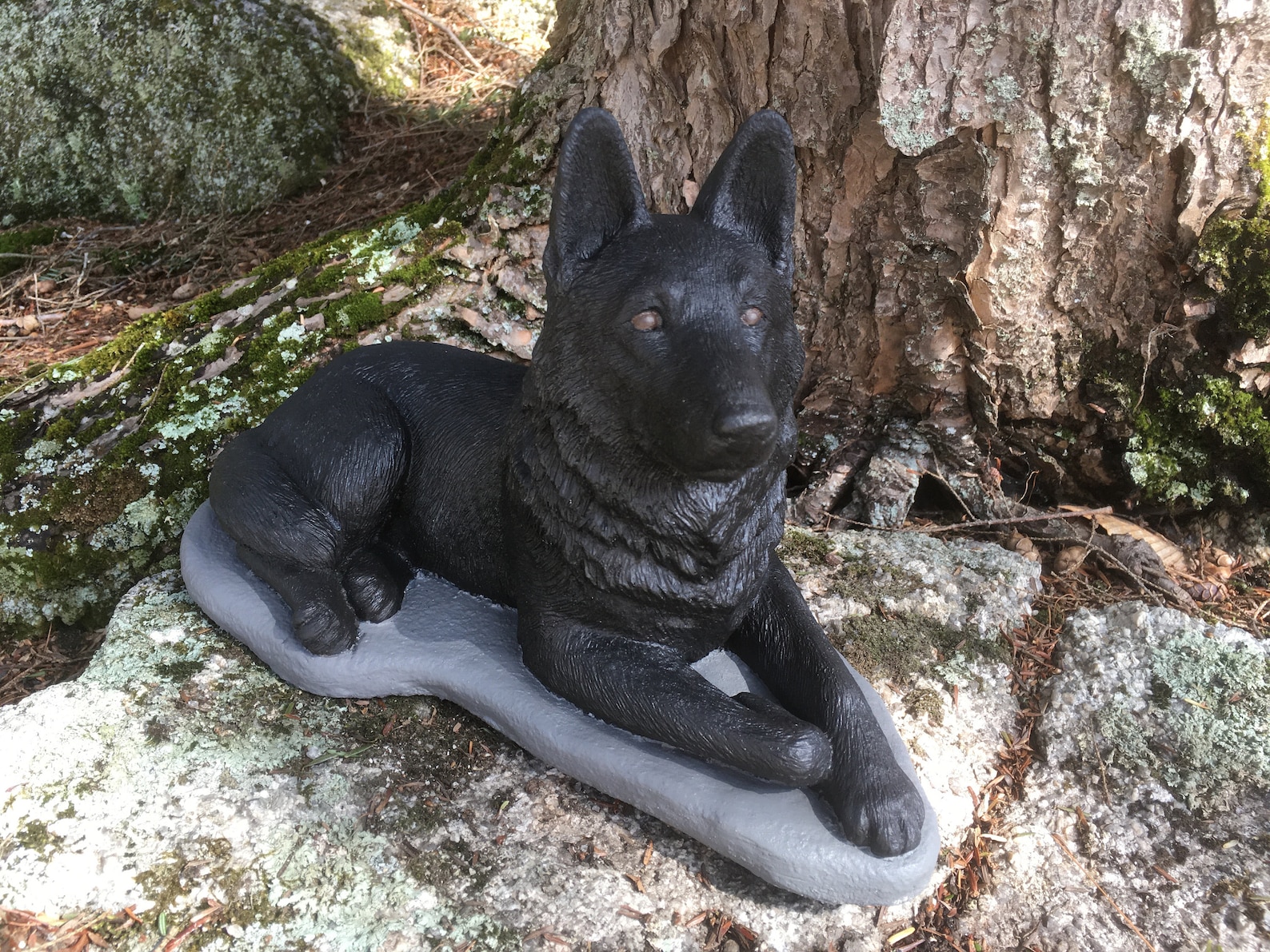 German Shepherd Dogs Concrete Dog Statue Cement Statue Etsy