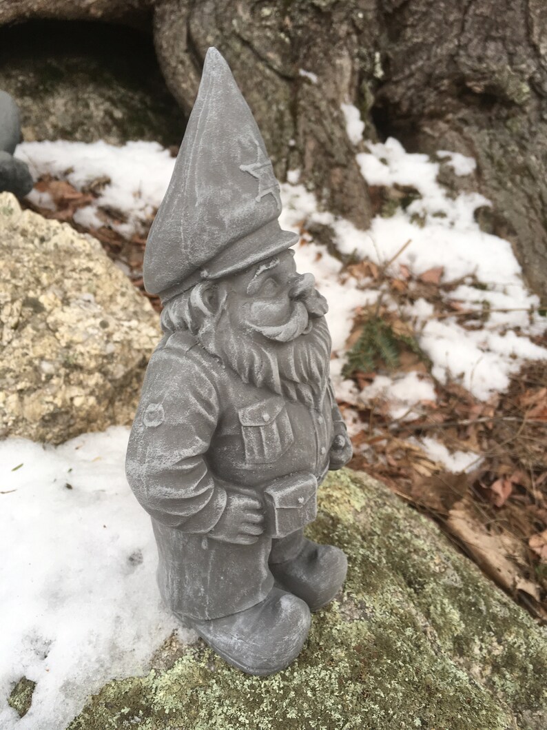 Police Gnome Statue Garden Gnomes Concrete Gnome Cement | Etsy