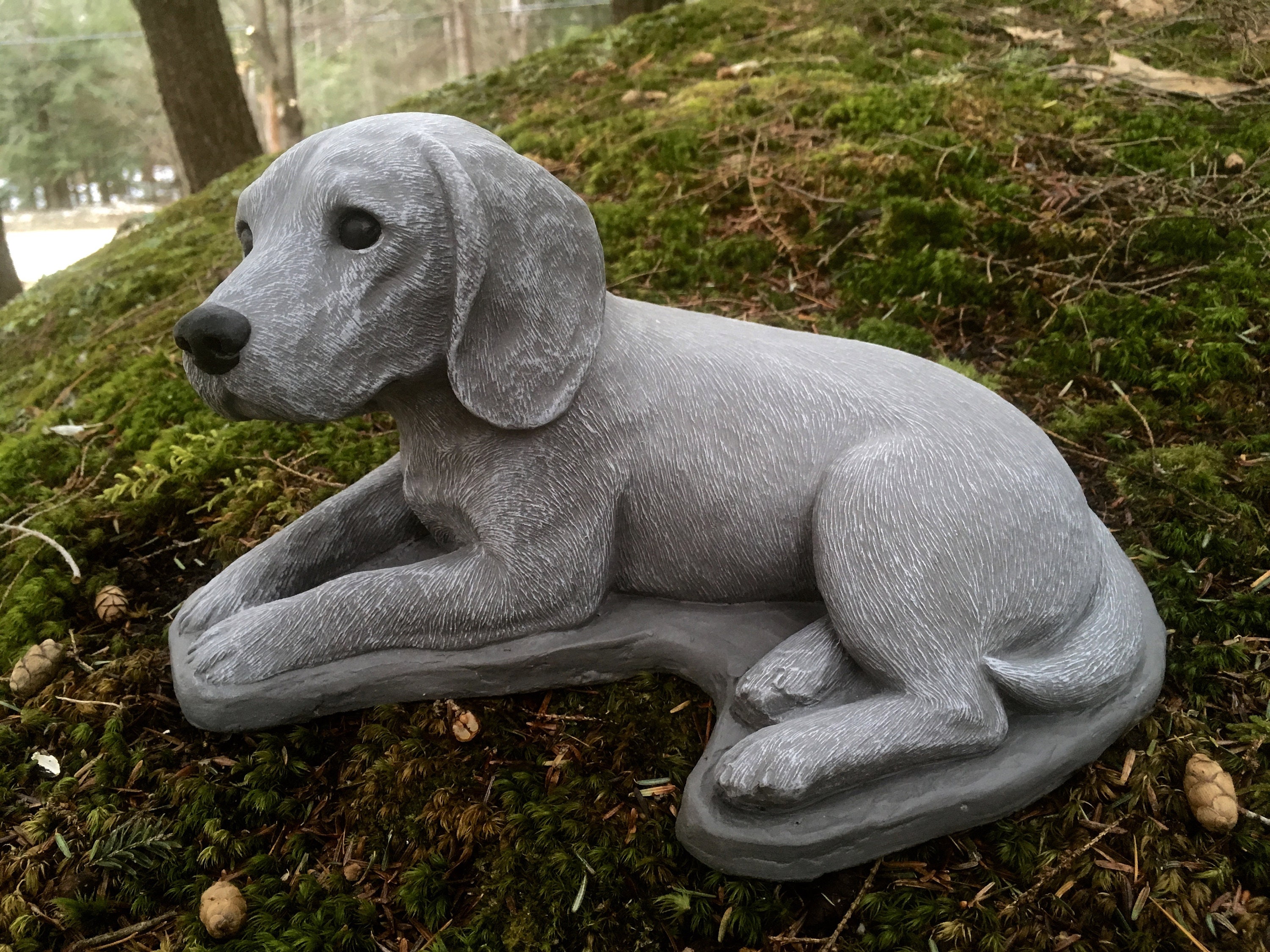 Beagle Statue Concrete Dog Statues Garden Decor Pet Etsy