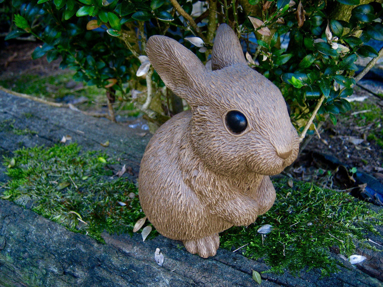 Rabbit Statue Bunny Rabbits Concrete Rabbit Figure Garden Etsy