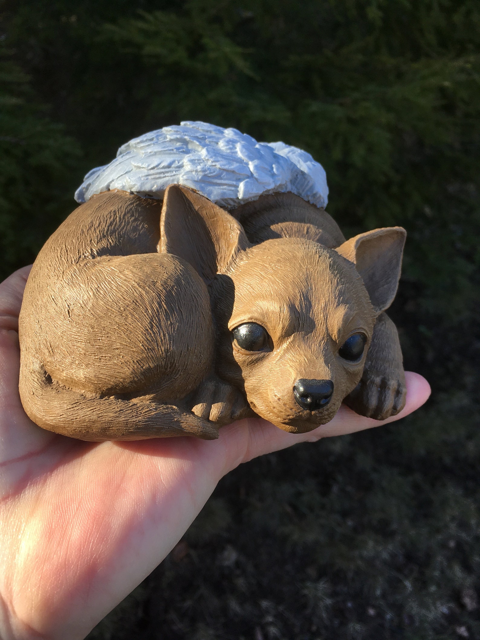 chihuahua angel figurine