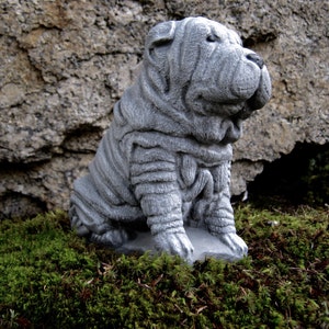 shar pei dog statue