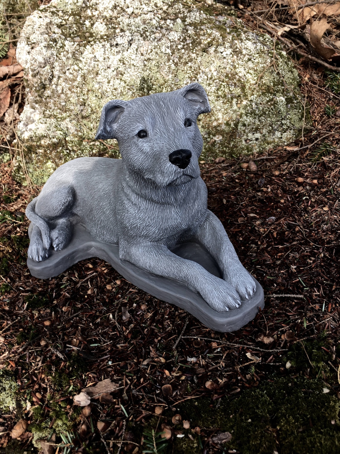 Pitbull Statue Concrete Statues. Pit Bull Dog Statue Garden Etsy