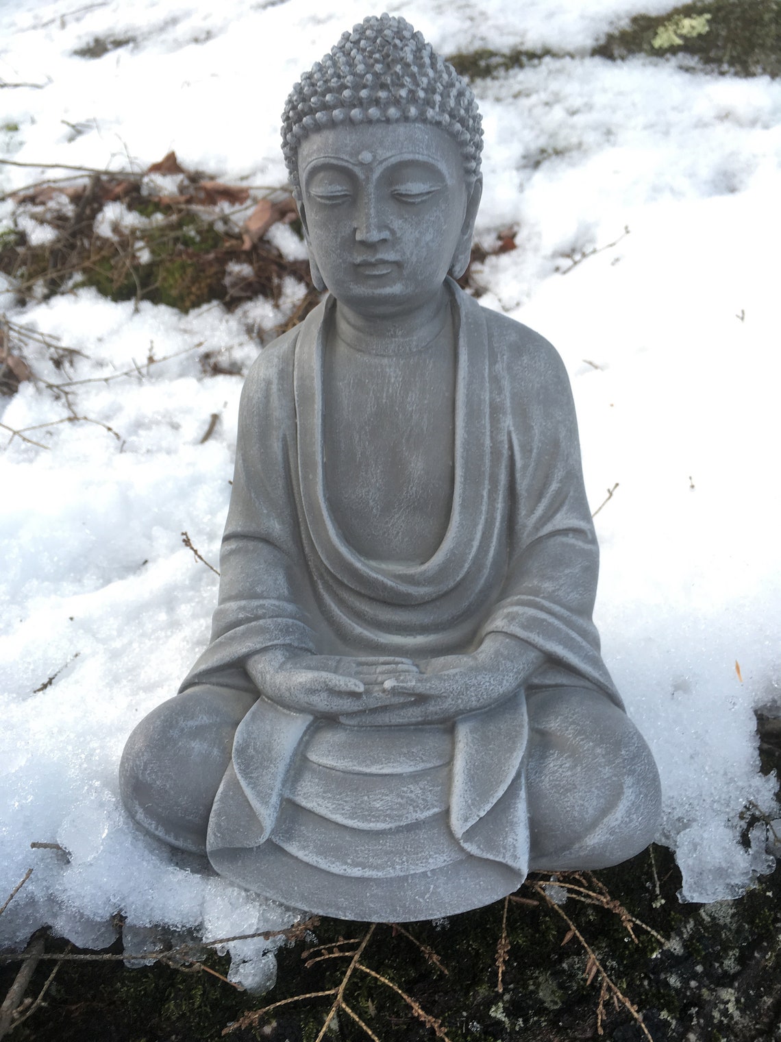 Crystal Transparent Plastic Buddha Statue Figurine Home Car Dashboard Décor - Foto 3